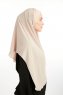 Bengi - Micro Krep Turban Hijab Taupe Claro