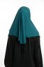 Bengi - Micro Krep Turban Hijab Verde Oscuro