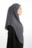 Bengi - Micro Krep Turban Hijab Antracita