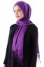 Demet - Hijab Pashmina Morado Oscuro