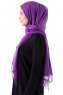 Demet - Hijab Pashmina Morado Oscuro