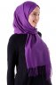 Demet - Hijab Pashmina Morado Oscuro