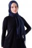 Demet - Hijab Pashmina Azul Marino