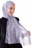 Hadise - Hijab Chiffon Gris Claro