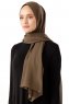 Hadise - Hijab Chiffon Caqui Oscuro