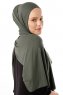 Neylan - Hijab Jersey Básico Caqui Oscuro