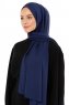 Esra - Hijab Chiffon Azul Marino