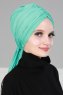 Amy - Turbante De Algodón Turquesa - Ayse Turban