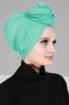 Amy - Turbante De Algodón Turquesa - Ayse Turban
