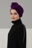 Amy - Turbante De Algodón Púrpura - Ayse Turban