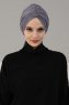 Amy - Turbante De Algodón Gris - Ayse Turban
