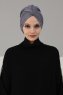 Amy - Turbante De Algodón Gris - Ayse Turban