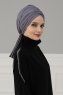 Amy - Turbante De Algodón Gris - Ayse Turban