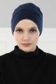 Stella - Turbante De Algodón Azul Marino