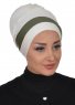 Elsa - Turbante De Algodón Crema & Caqui