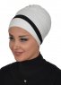 Elsa - Turbante De Algodón Crema & Negro