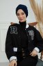 Laura - Turbante De Algodón Azul Marino