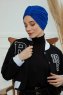 Laura - Turbante De Algodón Azul