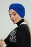 Laura - Turbante De Algodón Azul