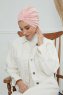 Laura - Turbante De Algodón Rosa De Antaño