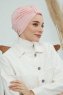 Laura - Turbante De Algodón Rosa De Antaño