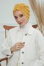 Laura - Turbante De Algodón Mostaza