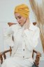 Laura - Turbante De Algodón Mostaza