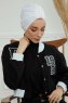Laura - Turbante De Algodón Blanco