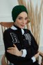 Laura - Turbante De Algodón Verde Oscuro