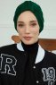 Laura - Turbante De Algodón Verde Oscuro