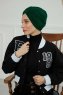 Laura - Turbante De Algodón Verde Oscuro