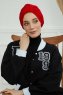Laura - Turbante De Algodón Rojo