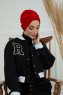 Laura - Turbante De Algodón Rojo