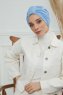 Laura - Turbante De Algodón Sky Blue