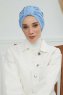 Laura - Turbante De Algodón Sky Blue