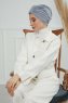 Laura - Turbante De Algodón Gris Claro