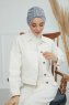 Laura - Turbante De Algodón Gris Claro