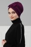 Agnes - Turbante De Algodón Púrpura - Ayse Turban