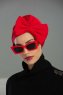 Julia - Turbante De Algodón Rojo - Ayse Turban