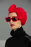 Julia - Turbante De Algodón Rojo - Ayse Turban