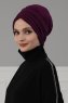Wilma - Turbante De Algodón Púrpura - Ayse Turban
