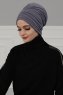 Wilma - Turbante De Algodón Gris - Ayse Turban
