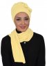 Bianca - Turbante De Algodón Amarillo