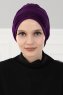 Linda - Turbante De Algodón Púrpura - Ayse Turban