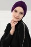 Linda - Turbante De Algodón Púrpura - Ayse Turban