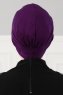 Linda - Turbante De Algodón Púrpura - Ayse Turban