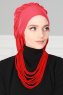 Isabella - Turbante De Algodón Rojo - Ayse Turban
