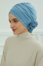 Elisabeth - Turbante De Algodón Sky Blue