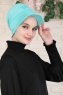 Sandra - Turbante De Algodón Turquesa - Ayse Turban