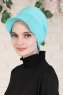 Sandra - Turbante De Algodón Turquesa - Ayse Turban